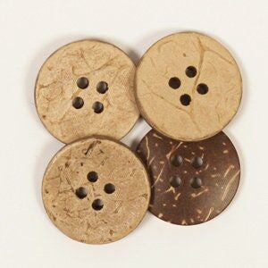 Round coconut buttons