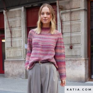 pattern knit crochet woman sweater autumn winter katia 7923 13 p
