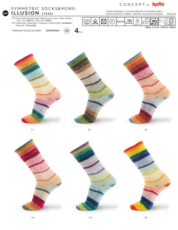 Concept by Katia Symmetric Socks & More – Illusion