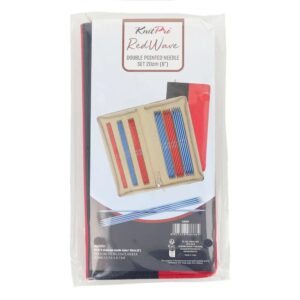 Virbalų rinkinys kojinėms KnitPro Red Wave (20 cm)