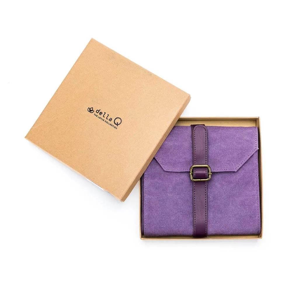 Canvas needle case Della Q for 14 pairs of needle tips, 20.3x19x2.5cm