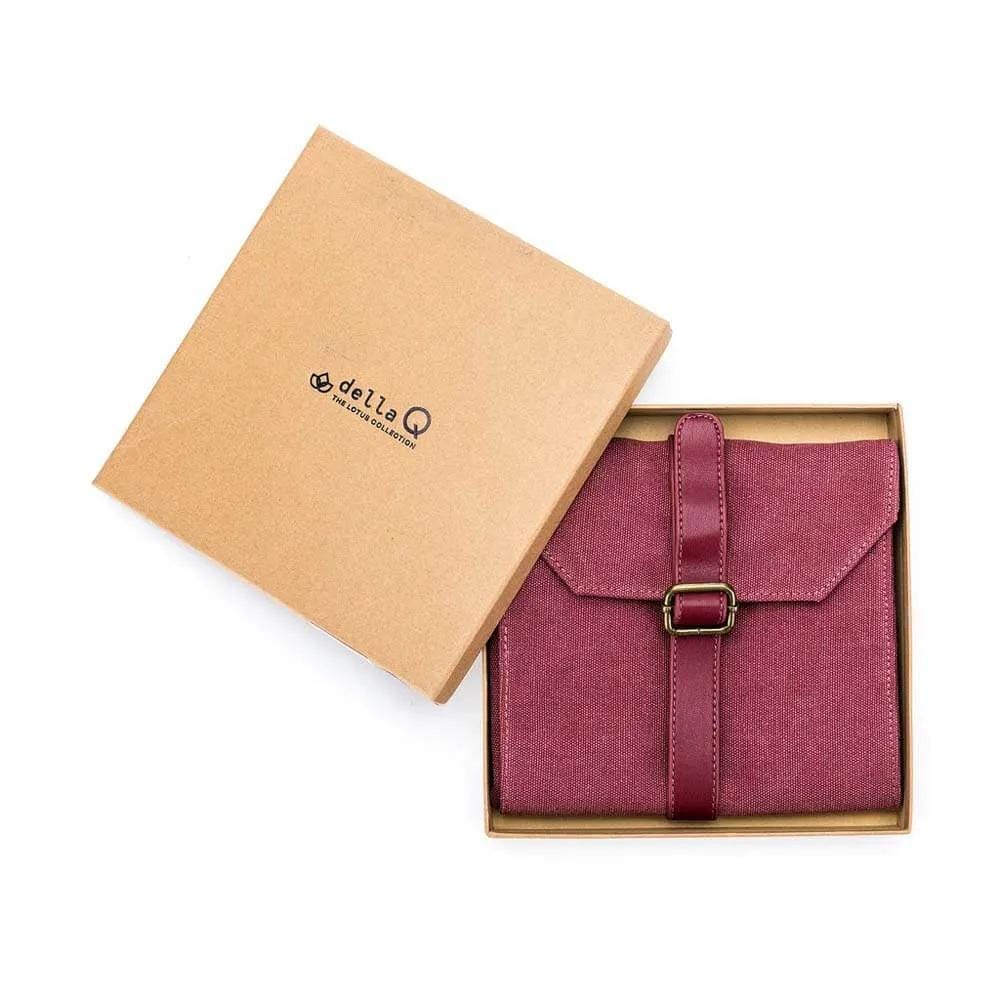 Canvas needle case Della Q for 14 pairs of needle tips, 20.3x19x2.5cm