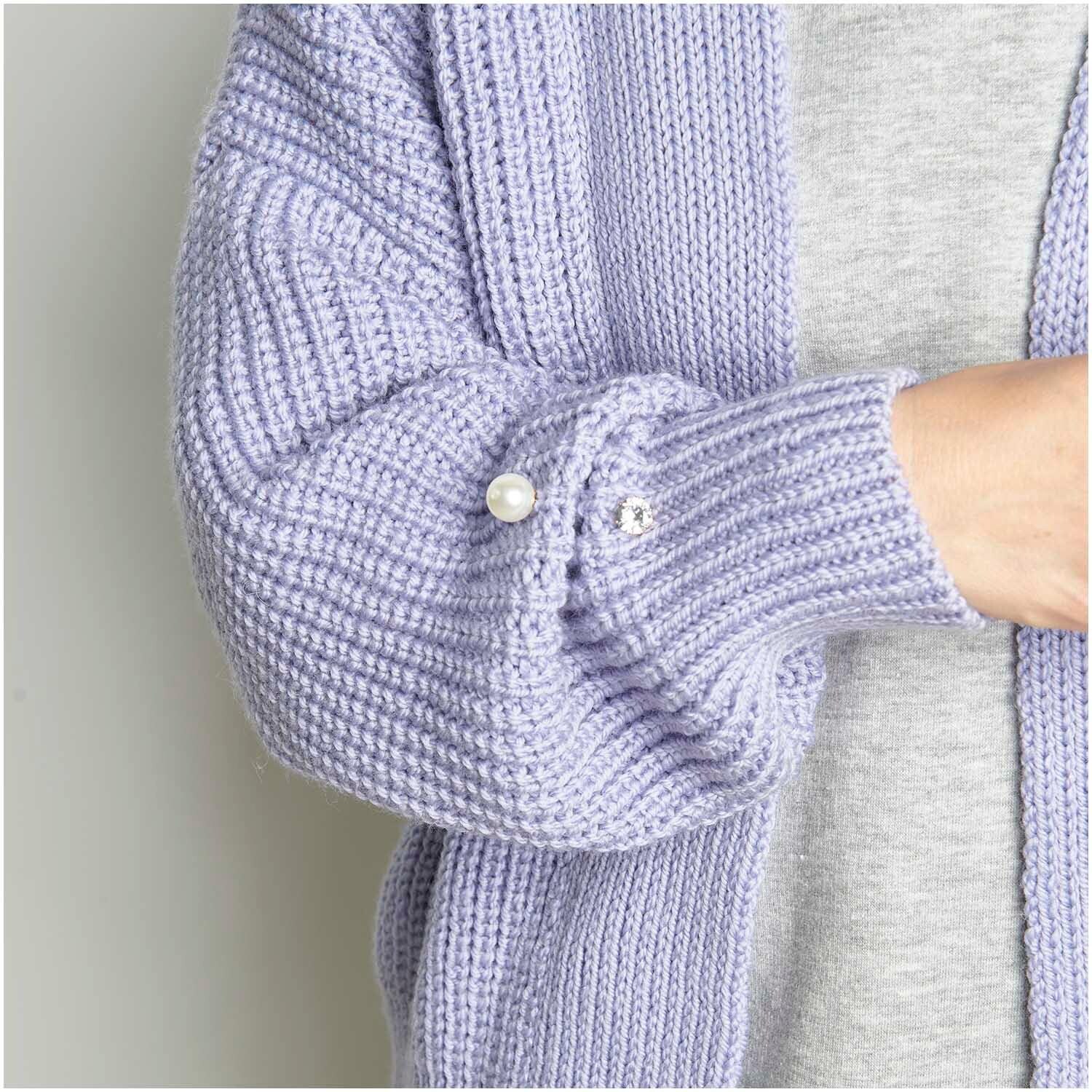 Rhinestone bead pin straight, 5 cm